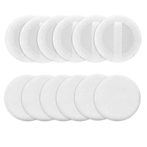 WLLHYF 12 unidades de polvo de maquillaje de algodón rosa, soplos de polvo redondos para maquillaje facial en polvo de terciopelo para polvo suelto