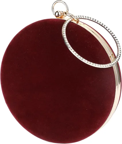 Miniatura 7 de Selighting Bolsos de mano redondos de terciopelo para mujer, bolsas de noche, bolso formal de boda, graduación, cóctel, fiesta, bolso de mano
