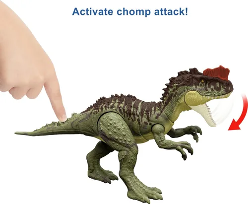 Miniatura 3 de Mattel Jurassic World Dominion - Figura de dinosaurio de acción masiva, juguete de dinosaurio Yangchuanosaurus con movimiento de ataque, además