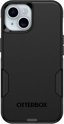 OtterBox Funda para iPhone 16e, 15, 14 y 13 Commuter Series, color negro, delgada y resistente, apta para bolsillo, con protección de puerto