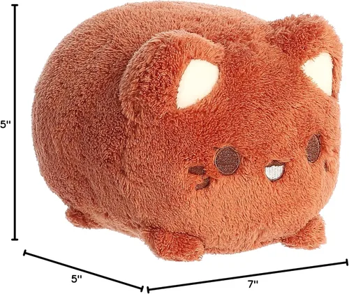 Miniatura 5 de Aurora Encantador Tasty Peach Coconut Meowchi - Animal de peluche - Diseño brillante y colorido - Peluche Showpiece - Marrón 7 pulgadas