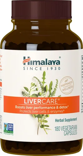 Himalaya Livercare/LIV 52 para limpieza del hígado y desintoxicación 375 mg, 180 cápsulas, 90 Días De Suministro