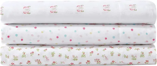 Miniatura 11 de Laura Ashley Juego de sábanas para niños, ultra suave y transpirable, con fundas de almohada a juego, resistente a las arrugas, artículos esenciales