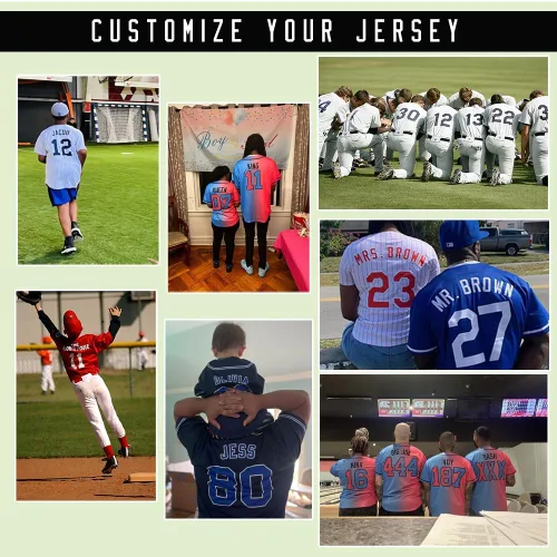 Miniatura 4 de Custom Baseball Jersey Personalized Short Sleeve Team Sport Uniform Baseball Shirt for Men Women Youth Boy