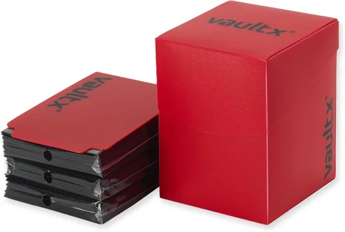 Miniatura 9 de Caja de almacenamiento para cartas de mazo Vault X y 150 fundas negras para cartas, se adapta a más de 100 cartas con funda, tamaño estándar grande