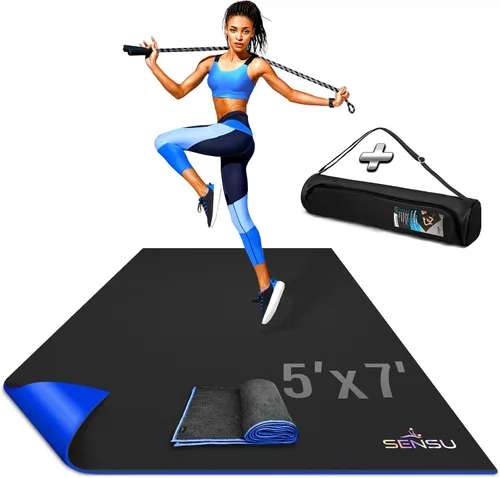 Miniatura 9 de Sensu Large Exercise Mat – Extra Thick Non-Slip Workout Mat for Home Gym, Durable Shoe-Friendly Fitness Mat for Strength Training, Stretching