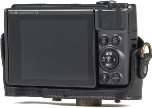 Miniatura 4 de MegaGear MG1176 Canon PowerShot SX740 HS, SX730 HS Ever Ready Funda De Cuero Genuino Con Correa - Negro