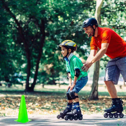 Miniatura 6 de Conos deportivos de entrenamiento de tráfico de 12 pulgadas, [paquete de 10] conos de seguridad verdes, conos de baloncesto de fútbol para taladros