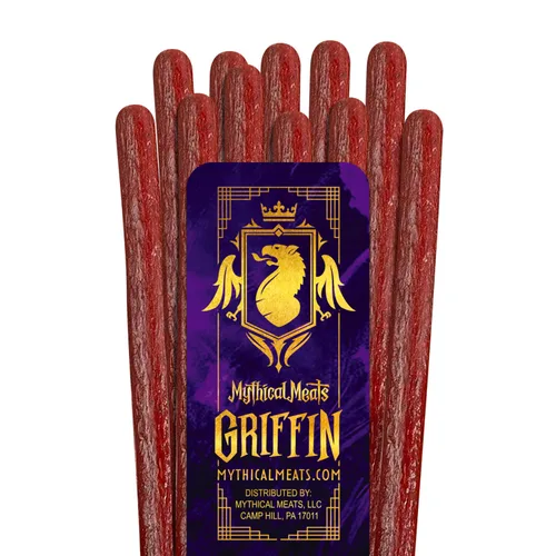 Miniatura 15 de Mythical Meats Sabor original (Phoenix) Paquete de 12 palitos de refrigerio - Pavo de pimiento dulce con carne de res - Carnes secas y deshidratadas