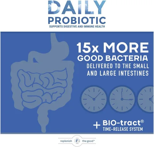 Miniatura 3 de Replenish the Good Probiótico diario para adultos Suplemento vegano con 6 mil millones de UFC Apoya la salud digestiva Ofrece 15 veces más