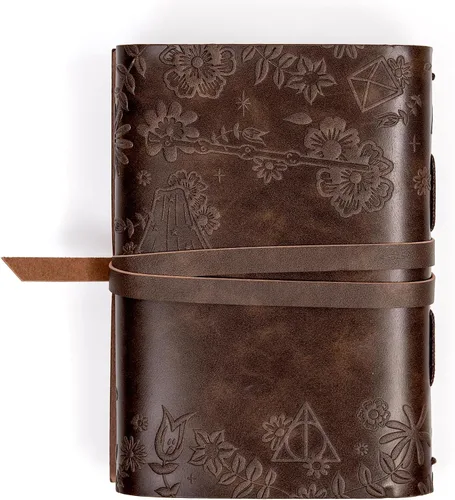 Miniatura 4 de CON*QUEST Conquest Journals Harry Potter Las Reliquias de la Muerte Cuaderno envuelto en cuero, 5"x7", cuero vegano, cubierta en relieve, 240