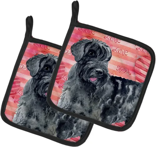 Miniatura 342 de Caroline's Treasures BB9655PTHD - Juego de soportes para ollas de cocina resistentes al calor, almohadillas calientes para horno, 7 1/2 x 7 1/2