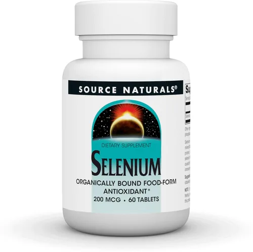 Source Naturals Selenio, Antioxidante Forma Alimentaria Orgánicamente*, 200 mcg - 60 Tabletas
