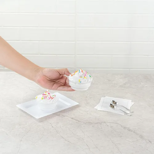 Miniatura 5 de Restaurantware -RW Base 3.5 oz - Vasos de helado de 3.5 onzas, 50 tazas de parfait desechables - Taza de postre de plástico transparente, elegante