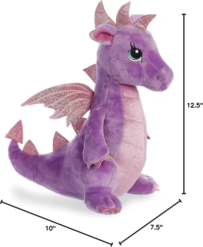 Miniatura 2 de Aurora® Enchanting Sparkle Tales™ Larkspur Dragon™ - Animal de peluche - Aventuras mágicas - Juego sin fin - Púrpura 12.5 pulgadas