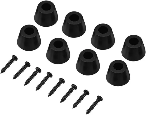 Miniatura 9 de Pies de goma, 8 almohadillas de goma de repuesto de 1.181 x 0.787 in con tornillos a juego, para altavoz de alta fidelidad, guitarra, amplificador