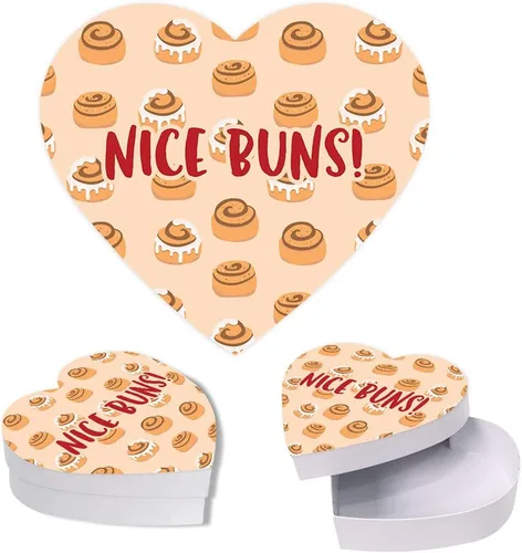Miniatura 34 de Andaz Press Caja en forma de corazón para el día de San Valentín con tapa, divertida caja reutilizable en forma de corazón para tocino, caja de Bacon