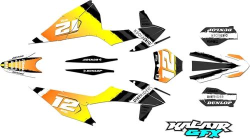 Miniatura 6 de Kit de gráficos para KTM Motocross 4-Stroke 250 SX-F, 350 SX-F y 450 SX-F años 2019, 2020, 2021 y 2022 Shear Series Magenta 16 Mil – Adhesivos