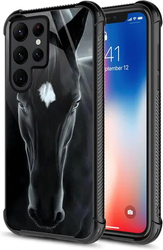 Miniatura 450 de CARLOCA Funda compatible con Samsung Galaxy S22 Ultra, diseño gráfico de Star Howling Wolfs Samsung Galaxy S22 Ultra, diseño gráfico, a prueba