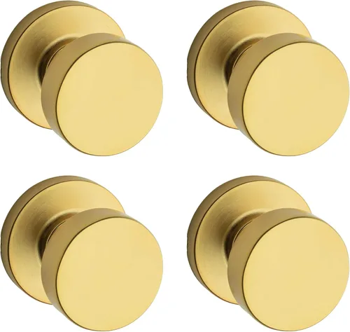 Miniatura 17 de Kwikset Pismo - Pomo de puerta redondo simulado, manija de un solo lado para armarios, puertas dobles francesas y despensa, pomo de puerta