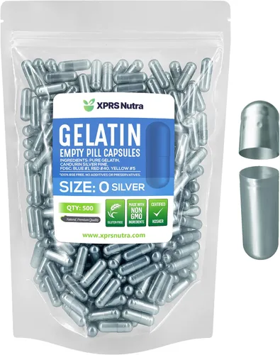Miniatura 25 de XPRS Nutra Size 0 Empty Capsules - 100 Count Empty Gelatin Capsules - Pills DIY Capsule Filling - Pure Bovine Pill Gel Caps for Do-It-Yourself Rosado