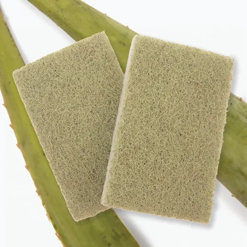 Miniatura 3 de Full Circle Esponja de limpieza resistente, hoja de agave robusta y celulosa sin plástico, esponja de platos de doble cara para hierro fundido