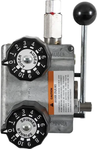 Miniatura 2 de Buyers Products HVC715, válvula y consola hidráulica de doble flujo NPT de 3/4 pulgadas HV715, 15 GPM, control manual, compacto, aluminio