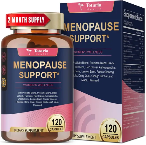 Suplementos de menopausia 40 en 1 para mujeres, multibeneficio y cohosh negro completo para sofocos, sudores nocturnos y equilibrio hormonal, con