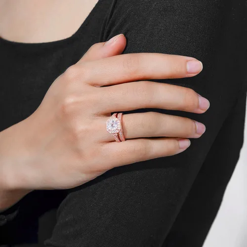 Miniatura 35 de Amazon Essentials Anillo antiguo de plata de ley chapada en platino o oro con circonita cúbica de elementos infinitos de corte Asscher