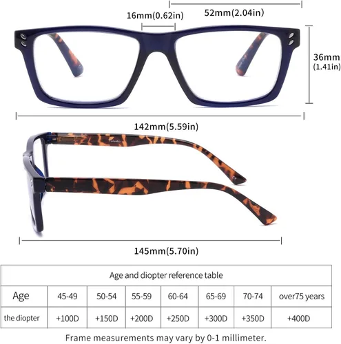Miniatura 2 de Paquete de 5 lentes de lectura con bloqueo de luz azul para hombres y mujeres, marco cuadrado para leer frente a la computadora con bisagras