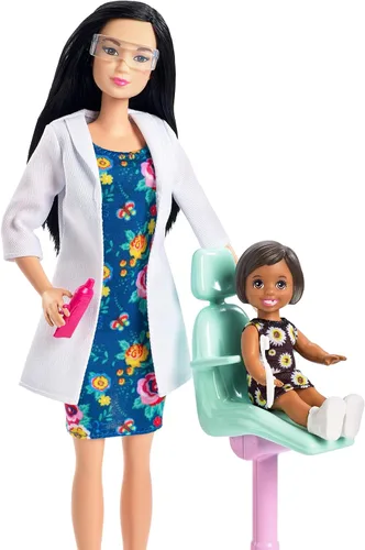 Miniatura 7 de Barbie Muñeca y juego de dentista, pelo negro
