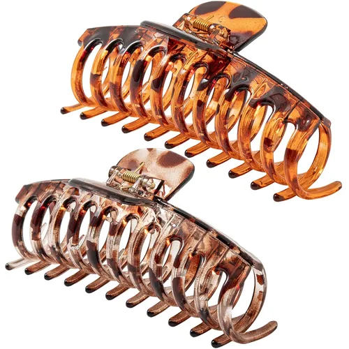 Miniatura 22 de Pinzas para el cabello extra grandes de 5.5 pulgadas para cabello largo y grueso, pinzas para el cabello de mujer, 2 unidades, accesorios