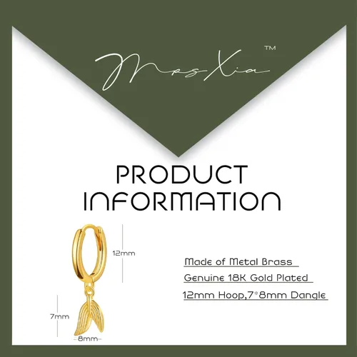 Miniatura 5 de MRSXIA Aretes Huggie para mujer, diseño de aro de oro de 18 quilates, con relleno de oro de 18 quilates, pequeños, simples, delicados