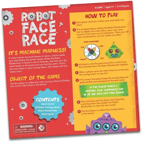 Miniatura 11 de Juego de mesa Robot Face Race, marca Educational Insights (versión inglés)