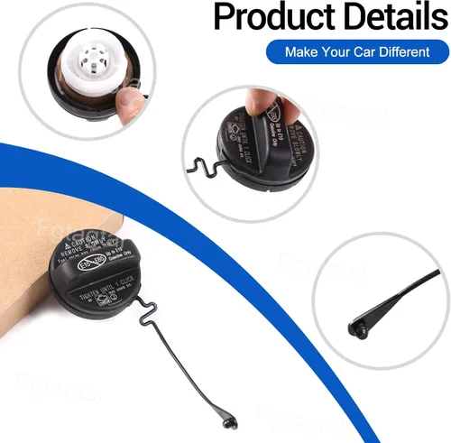 Miniatura 3 de Tapa de llenado de gas de repuesto compatible con Toyota FJ Cruiser 2007-2021, tapas de depósito de combustible de repuesto, tapa de depósito