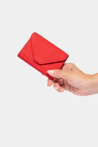 Miniatura 78 de grande Estuches para tarjetas 3639, Naranja, Tarjetero de cuero con cierre magnético, cartera pequeña de acordeón para mujer