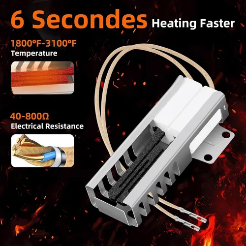 Miniatura 6 de Encendedor de horno WB13K21 para horno de gas GE, Frigidaire, Kenmore. Reemplaza WB13K0021, Norton 501A, WB13T10045, WB13K10026 Modelo universal.