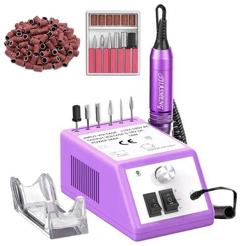 Miniatura 11 de JIASHENG Taladro de uñas profesional, 20000 rpm, máquina de taladro eléctrico de uñas, lima de uñas electrónica, para uñas acrílicas, uñas de gel