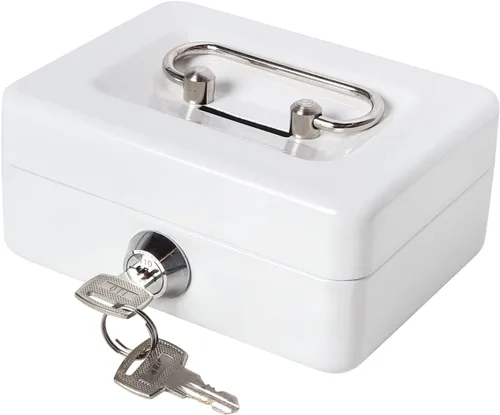Miniatura 12 de Jssmst SMCB003 - Caja fuerte con cerradura, regalos de cumpleaños 2017, caja metálica para niños, adultos, resistente, 100% segura , Negro
