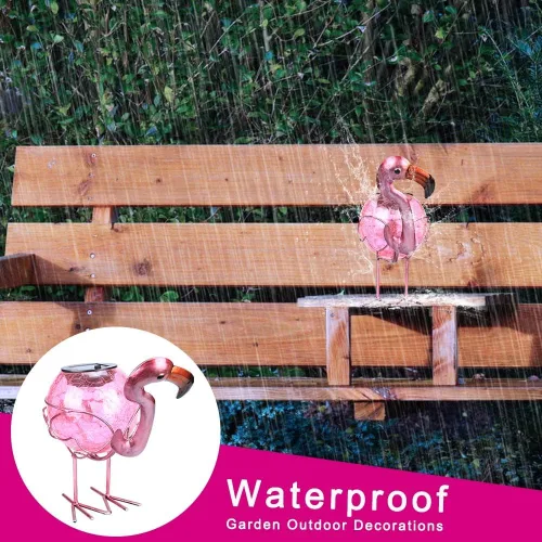 Miniatura 7 de Lámpara solar colgante para aire libre, decorativa, impermeable, flamenco, LED, lámpara de mesa para patio, jardín