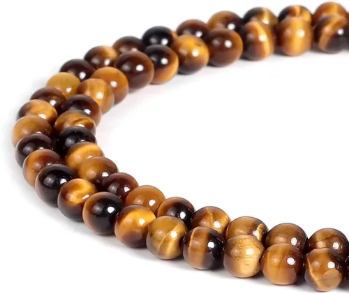 Miniatura 76 de Cuentas de ónix negro BEADNOVA con cuentas de cristal natural, piedras preciosas, redondas, sueltas, curativas de energía con cordón elástico de 01)