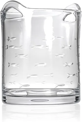 Miniatura 25 de Rolf Glass School of Fish - Copas de vino blanco de 12 onzas, juego de 4 copas de vino sin plomo, copas de vino grabadas con rueda de diamante, 12oz