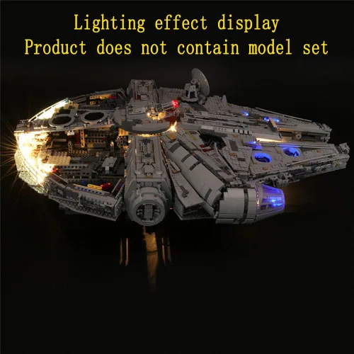 Miniatura 7 de GEAMENT Kit de luces LED compatible con Lego 75192 UCS Ultimate Millennium Falcon (juego de modelos no incluidos)