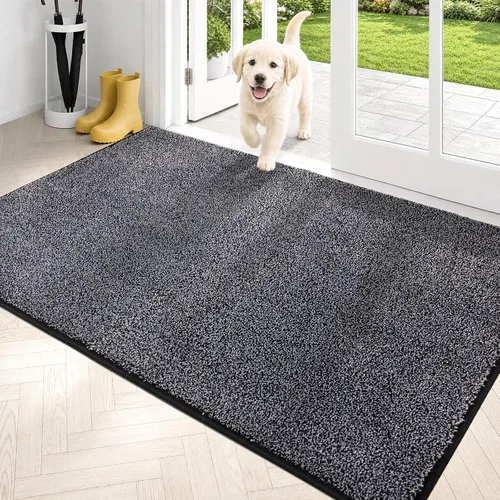 Miniatura 82 de PURRUGS Alfombra de área de fácil cuidado de 4 x 6 pies, antideslizante, lavable a máquina, tapete para puerta de perro, resistente a las manchas