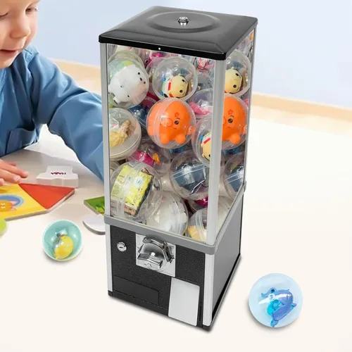 Miniatura 3 de Máquina expendedora, máquina expendedora comercial de juguetes y dulces en cápsulas, máquina clásica de chicles, máquina dispensadora de premios