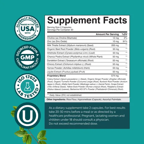 Miniatura 7 de Natures Craft Paquete de 2 Limpieza Desintoxicación y Reparación del Hígado - Suplemento Herbal de Apoyo Hepático de Cardo Mariano - Suplementos