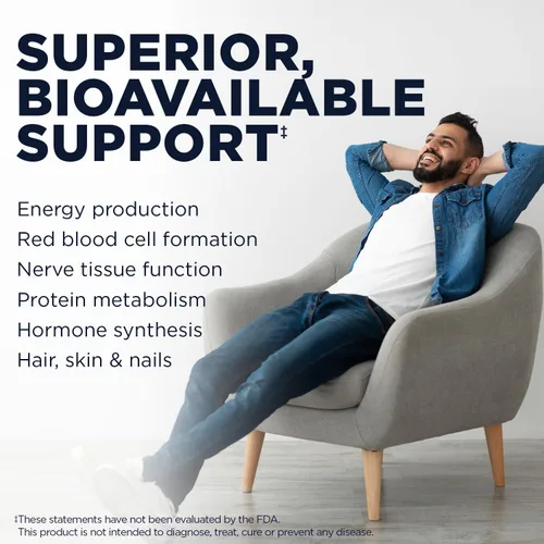 Miniatura 3 de KAL CoEnzyme Complejo de vitamina B, vitaminas B masticables para energía saludable, glóbulos rojos y soporte de la función nerviosa con vitamina