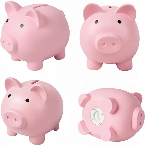 Miniatura 7 de Alcancía para Sbrvaniy Piggy Coin Banks para niños y niñas, mi primer banco de dinero de plástico irrompible tamaño S/M/L decoración ahorro Navidad