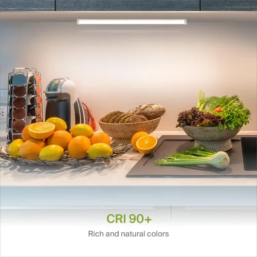 Miniatura 4 de ASD Iluminación LED para debajo del gabinete, 24 pulgadas, 12 W, 822 LM, luces regulables cableadas para debajo del gabinete para cocina, 3000