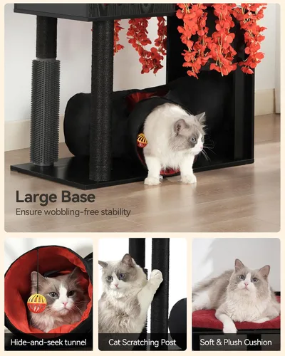 Miniatura 5 de FourFurPets Árbol Gótico para Gatos, Torre para Gatos de 67" para Gatos de Interior, Árbol para Gatos Maine Coon para Gatos Grandes de 20 libras+